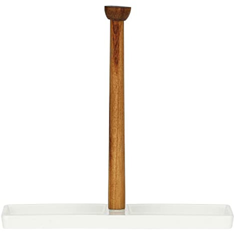 La Porcellana Bianca, Vassoietto Menage con Manici in Porcellana Bianca, Linea Conserva, 22x7 cm