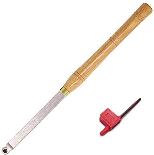 Holzdrehwerkzeuge Finisher Hartmetall-Spitze Drehmeißel Werkzeugstange mit 12 mm rundem Hartmetall-Einsatz für Holz-Hobbyisten oder Heimwerker oder Schreiner