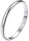 Suplight personalisert Ring 925 Sterlingsilber Größe 57 für Männer Frauen 2mm glänzender simpel Ring Verlobungsring Ehering Hochzeitsringe