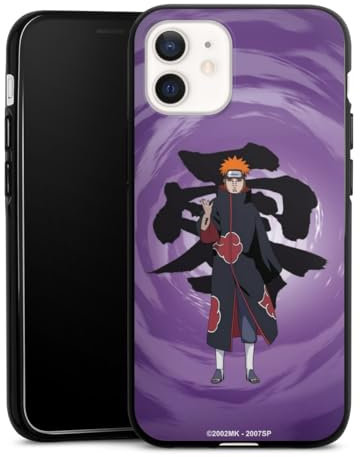 Silikon Hülle kompatibel mit Apple iPhone 12 Case schwarz Handyhülle Pain Naruto Shippuden Akatsuki