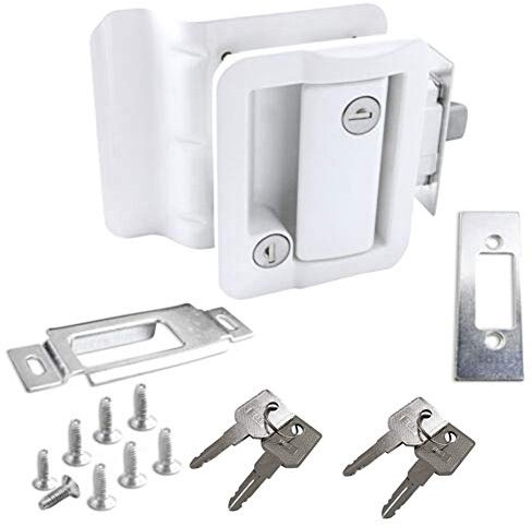 Serratura per porta camper, Chiusura del blocco per porta camper Serratura per porta d'ingresso per camper aperta interno e esterno Kit di Attrezzi per serratura per camper, rimorchio, yacht, caravan