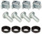 4 x Montageschrauben Rackschrauben M6 x 16 Käfigmutter Montageschrauben Käfigmutternset M6 Montagesatz 10 & 19 Schränke Netzwerk Schrauben Rack Käfigmuttern (1 VPE)
