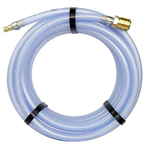 PLASTFLEX TX (SET) Innen ø 6mm (1/4 Zoll), Länge 5m - Druckluftschlauch mit Druckluftkupplung & Stecknippel, 7.2 Kupplung, Kompressorschlauch, flexibel, transparent