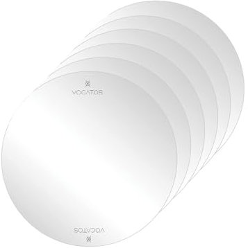 VOCATOS Wein Eingießer 6 Stück - Einschenkhilfe für tropffreies Einschenken, Wiederverwendbare Weineingießer Plättchen - Wein Discs mit No Drop Effect für Weinflaschen & Weinzubehör