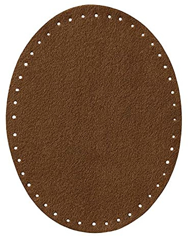 Mono-Quick 100xx 2er Flicken Wildlederimitat, Applikation, Bügelbild, Patch Oval (10044 - Braun)