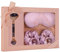 CRYSTALLOVE Rullo viso in ametista + nastro di seta + 4 lacci di seta - Set Home SPA per il viso - bendaggio occhi - benda, massaggiatore - strumento di massaggio