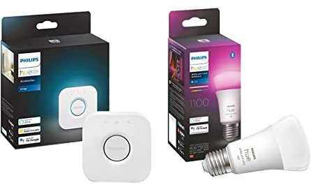 Philips Hue Bridge, Pont de connexion White and Color Ambiance, ampoule LED connectée E27