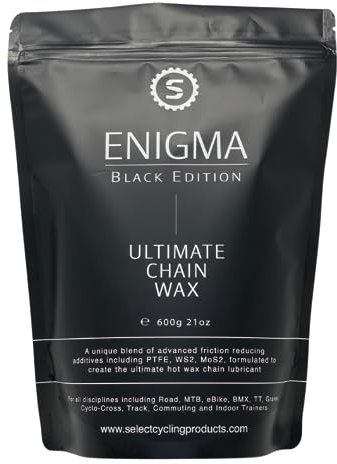 Enigma Ultimate Chain Wax - Black Edition 600g, | Hot Melt Bike Chain Wax | Ultra Low Friction Formula including PTFE MoS2 WS2 | The Best Chain Lubrication On The Market |