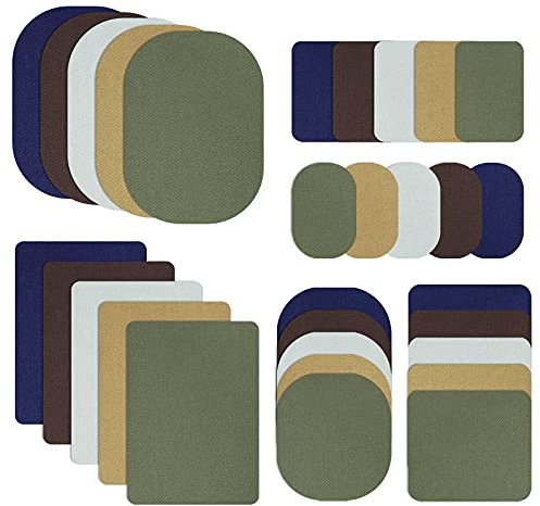 30 PCS Iron on Fabric Patches, Iron on Repair Patch Kit, Applique Patch for Fabric Iron on Making Art Craft Repair Patches for Clothing, Fabric Patches for Kids DIY Jeans Skirt Clothing Jackets Bags