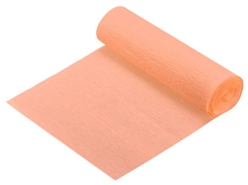 sourcing map 3 Rollen Krepppapier 15 x 250 cm Crepe Paper Kräuselpapier Seidenpapier Floristenkrepp Schulpapier Kreppband Papier zum Basteln Dekoration Geschenk Verpackung Blumen, Aprikosen