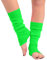 COMFYLOT & KK TRADERS MCR LTD® Women Fancy Stylish Acrylic Leg Warmers Plain 80s Party Neon Ballet Dance Ice Skating Accessories (Green)