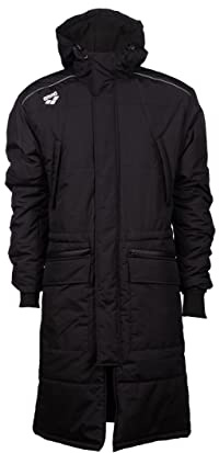 Arena Schwimm-Parka, unisex, Erwachsene, einfarbig, Fleece, warm, Wintermantel, wasserdicht, lange Jacke für Damen und Herren, kaltes Wetter, Anorak