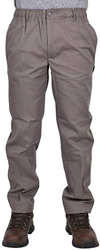 True Face Mens Trousers Elasticated Waist Work Rugby Casual Pants Drawstring Smart Regular Bottom