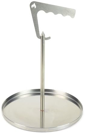 Grillrost.com Das Original Edelstahl Spießturm mit Wanne - für Grill Smoker und Backofen