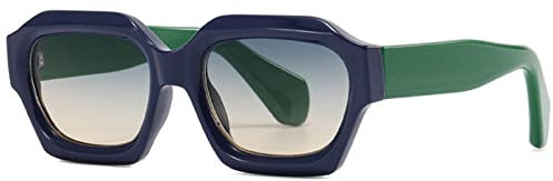 SHEEN KELLY Mode übergroße Sonnenbrille Damen Herren trendiger bunter unregelmäßiger Rahmen