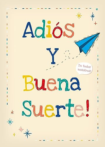 Cheerset Tarjeta despedida compañero trabajo grande A4 con sobre. Detalles compañeros de trabajo tarjeta regalo despedida (Despedida 2)