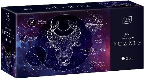 Interdruk Puzzle 250 48x33 cm Zodiac Zodiak Sternzeichen - Taurus - Bull - Stier