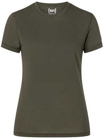 super.natural W SIERRA140 TEE Merino Shirt Damen Kurzarm - Geruchs- und feuchtigkeitsabweisendes T-Shirt, Sommer Funktionswäsche für Sport & Alltag