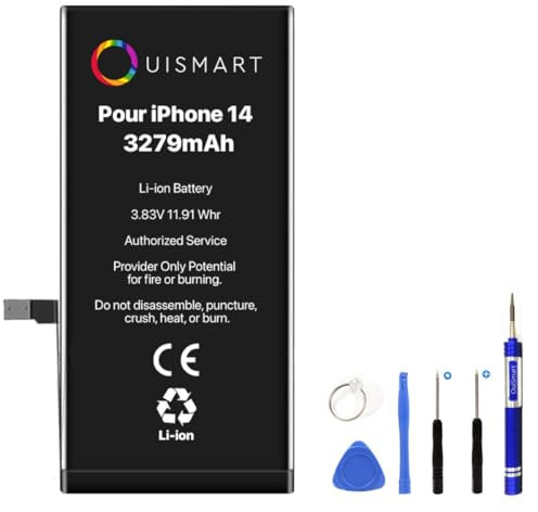 OuiSmart® Batterie pour IPHONE 14 Interne Neuve DE Remplacement avec Outils