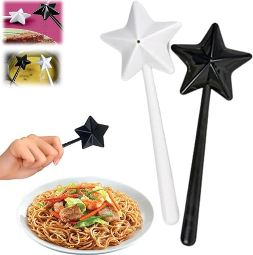 YOUMEHE Wand salt and pepper shakers, Magic wand salt and pepper shakers, Fairy wand salt shaker, Salt and pepper wand shakers, Magic wands Duo salt/pepper-with funnel 4 pcs-Black White Blue Red