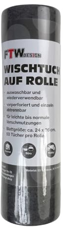 FTWDesign Universal Wischtuch auf Rolle in schwarz