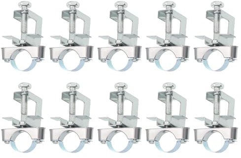 uxcell 10Pcs Conduit Hanger with Beam Clamp Fit for 1(25mm) Pipe Support Bracket Cable Hangers for I-Beam, Conduit, Pipe, Cable