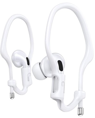 Ganci auricolari regolabili per AirPods 4, 3, 2 e 1, AirPods Pro 2 e 1, con custodia in velluto aggiunta, vestibilità ergonomica e comoda, clip antiscivolo in silicone per le orecchie, impugnatura