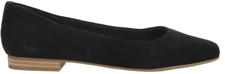 TOMS Women's Briella Ballet Flat, Black Suede, 6.5 UK