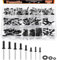 Fanstic Kit de 560 rivets pop en aluminium noir, 8 tailles de fixations avec rondelles de secours de 3 tailles pour utilisation de meubles d'aviation automobile