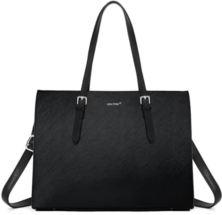 TANTOMI Handtasche Damen, Laptop Handtasche Damen für Büro Schule, Groß Tote Bag Aktentasche Notebooktasche Arbeitstasche Bürotasche Bsiness Taschen Damen 15,6 Zoll
