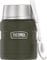 THERMOS Insulated Food Holder, Stainless Steel, Army Green, 0.47L