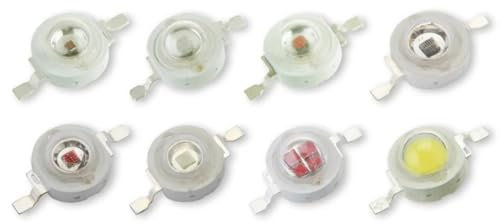 10pcs 1W 3W 5W High Power LED Chip Lamp Bulbs SMD COB Diodes Warm Cold White Red Green Blue Yellow 440 660nm Grow Light Beads,Pink,3 Watt X 50 Pieces