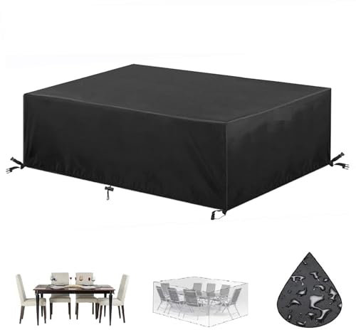 HOLEILUCK Gartenmöbel Abdeckung 120x80x65cm Palettenabdeckung Abdeckung Gartenmöbel Multi Größe Schutzhüllen Für Gartenmöbel Balkontisch Wetterfest Anti-Uv -Schwarz Schutzhülle Gartenmöbel