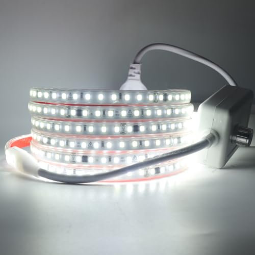 Wisada Dimmbar LED Streifen Selbstklebend, 25M 120LEDs/m 2835 SMD Flexible Superhell LED Band (Schnitt alle 10cm), Anschluss an AC220-240V Kaltweiß LED Leuchtband für Party Weihnachten Deko