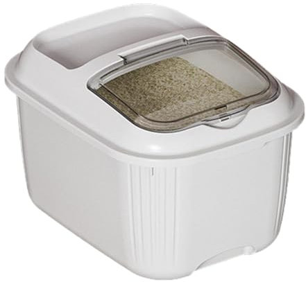 Dispensador de arroz, dispensador de arroz grande, contenedor de almacenamiento de cereales, contenedor de almacenamiento de alimentos sellado superior, cubo de arroz de alta capacidad