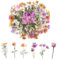 80 Stück Blumenaufkleber, transparente Scrapbook-Aufkleber, handgefertigte Blumenaufkleber, Blumenaufkleber für Erwachsene, für Scrapbook-Zubehör, Karten, Laptops, DIY-Bastelarbeiten (Rosa + Kraft)