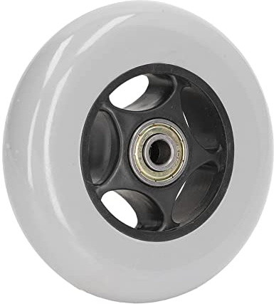 Rollstuhlrad, 4-Zoll-Gummi, Geräuscharmer Rollenersatz mit Stabilität für Rollstuhl-Rollator, Grau
