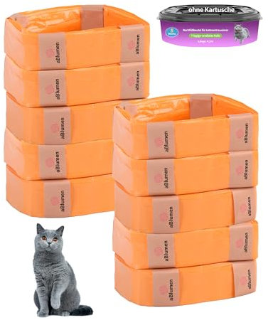 10 Stück Nachfüllbeutel Katzenstreu Nachfüllfolie für Litter Locker Nachfüllkassette Nachfüllbehälter für Katzenstreu Nachfüllfolie Katzeneimer für Litter Locker LittyCat Nachfüllkassette