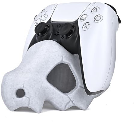 DLseego Support Manette Compatible avec PS5/PS4 Xbox,Nouveau Design Impression 3D Animal Crâne Jeux Poignée Support Contrôleur Accessoires Support de Base,Gris