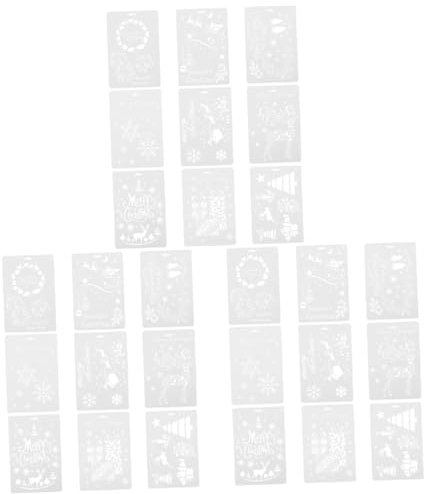 SEWACC 27pièces Pochoirs De Peinture De Noël Modèles Réutilisables Pour Décorations Festives Art Bricolage Et Scrapbooking Pour Adultes