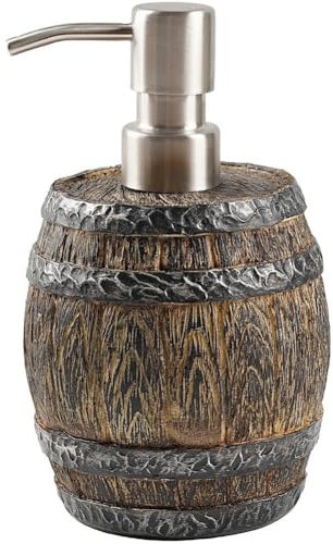 Lpitoy Seifenspender, Whiskey-fass, Flüssige Handseife Oder Lotion-pumpenspender, Rustikale Bar-Badezimmer-Dekoration, Rustikale Badezimmer-küchen-Accessoires