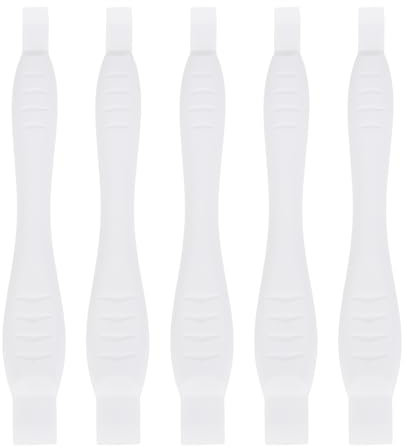 sourcing map 5pcs Universal Pry Spudger Tool, Phone Pry Opening Tool Plastic Crowbar for Cell Phone, PC, Laptop Tablet Screen Repairing, White