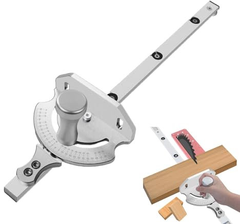 Buhygn Miter Gauge Fence System with Standard, Table Saw Miter Gauge, Router Mitre Gauge, Telescoping Table Saw Woodworking Alignment Gauge, Ergonomic Miter Gauge Fence System