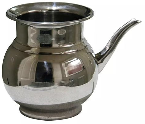 Stainless Steel Lota Toilet Wash Jug – Durable 1.5L Bodna for Bathroom & Wudu – Easy Clean Steel Jug for Toilet, Bathing, and Hygiene – Bodna Lota Bathroom Clean, Toilet Wash Stainless Steel