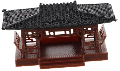 Alipis Pavillonstatue Im Chinesischen Stil Mini-pavillon Für Gartendekor Heim-Schreibtisch-Ornament Aquarium-dekor Landschaftsschmuck Pavillon-Ornament Für Sukkulenten Bonsai Mikro-landsc