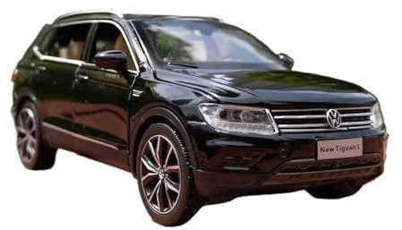 SYYANFEI Casting Car Modell 1:32 Für VW TIGUAN SUV Off-Road Mit Licht Und Sound Pull BackVehicle Legierung Sammlung Erwachsene Jungen Memorial Geschenke Spielzeugauto(Schwarz)
