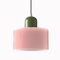 XIRYTU-H Moderne Skandinavische Pendelleuchte aus Glas, E27 Hängelampe, Höhenverstellbar (200 cm), Metall & Glas, Für Küche, Esszimmer, Café, Bar – Mehrere Farben (20CM, Rosa)