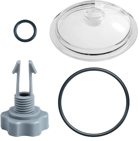 Yarteim SF80110 1 Sandfilterpumpe Ersatzteile, Pool Laubfalle Abdeckung Deckel, Filtration Laubfangdeckel Pool Sandfilter Ersatzteile mit O-Ring und Ventil passend für 12 Zoll Sandfilterpumpe