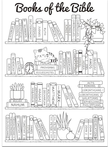 5st Bücher der Bibel Tracker Aufkleber, Christliche Bible Bücherregal Aufkleber Lustig Bibel Tracker Dashboard Sticker Geschenke für Bible Organisation Lernverfolgung