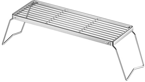 Zusammenklappbare Grillroste – tragbares Edelstahlgitter, langlebiges Feuerstellen-Werkzeug, kompakter Grillständer | Outdoor-Grillrost für Camping, Picknick, Hinterhof, Angeln, Huhn, Pilze, Gemüse